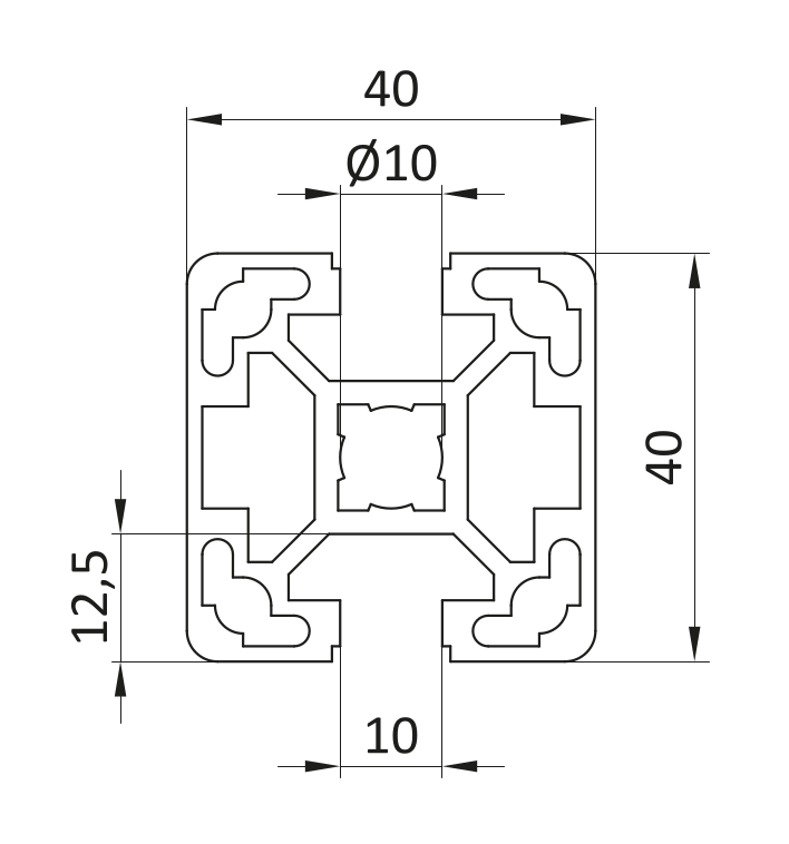 Profil aluminiowy 40x40L 2N180 [10]